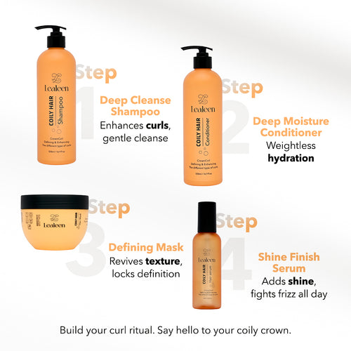 CrownCoil Curly Hair Routine Bundle